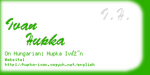 ivan hupka business card